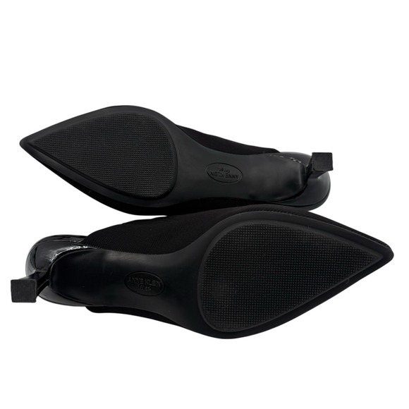 Anne Klein Akisabell Mule Heels 6.5M Black Stretch iFlex Kitten Heel NEW In Box - Picture 6 of 16